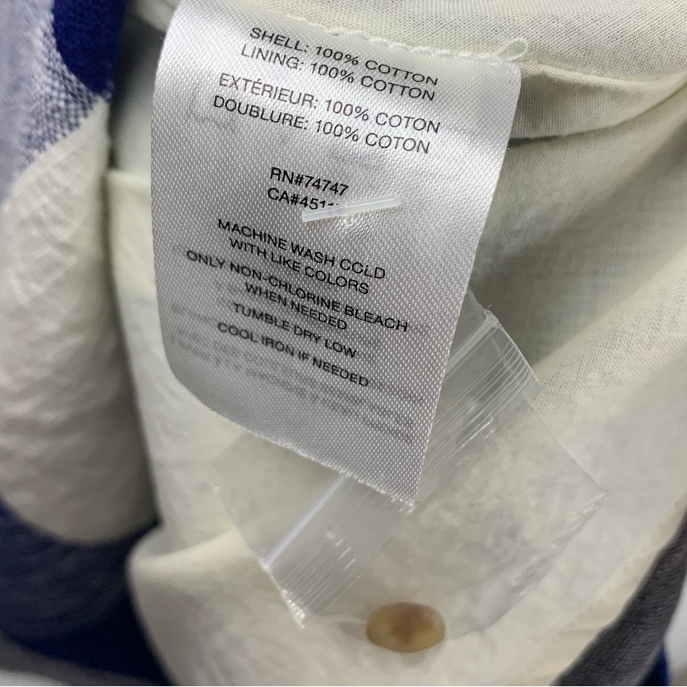 Natural Reflections Blue & White Gingham Spaghetti Strap Picnic Dress, size M - Picture 6 of 11